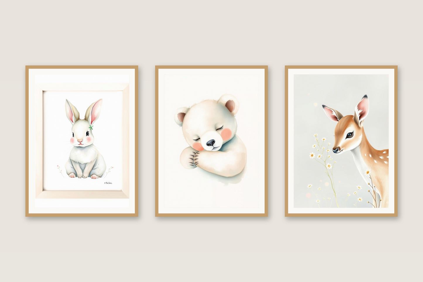 Woodland Babies nursery gallery trio