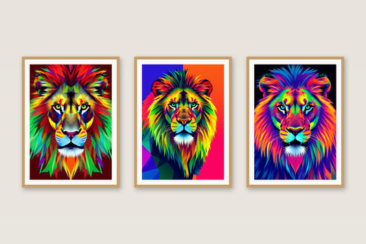 Pop Spectrum lions gallery trio